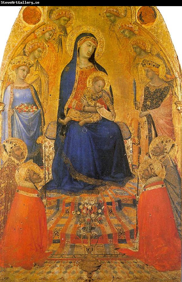 Ambrogio Lorenzetti Madonna and Child Enthroned with Angels and Saints